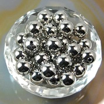 Smooth Round Metal Copper Spacer Beads 2.4mm 3mm 5mm 6mm 8mm 10mm 5mm, Pewter