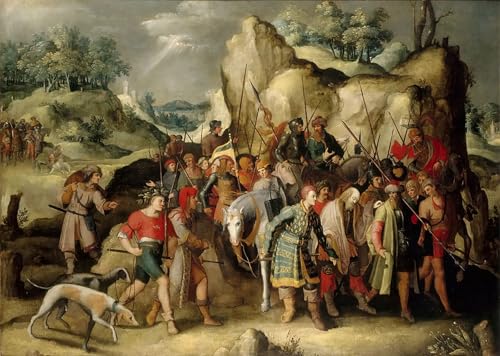 Affiche La Conversion de Saint Paul Brueghel le Jeune poster animaux décoration maison 60x90cm