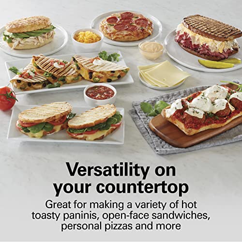 Hamilton Beach Panini Press Sandwich Maker & Electric Indoor Grill with Locking Lid, Opens Wide to Fit Any Thickness for Quesadillas, Burgers & More, Nonstick 8" x 10" Grids, Red (25462Z) by Hamilton Beach - Image 2