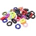 Produktbild YouU 20 Stück Elastische-Haargummis für Mädchen Bunte Haarbänder Ring Bobble dehnbar Spule Pferdeschwanz Halter Frauen Haarschmuck Gummi-Haarknoten, Zufällige Farbe (Solid color)