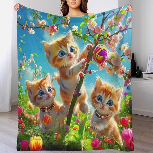 Couverture chat contre le froid plaid microfibre doux 100x130cm