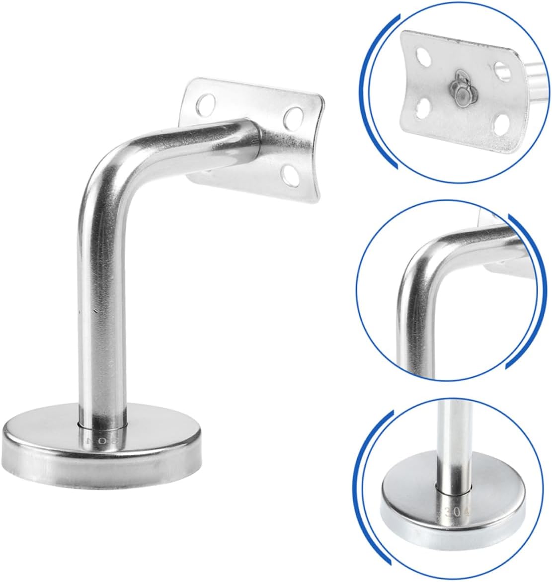 STOBOK 6Pcs Handrail Bracket Durable Railing Support for Indoor Stair and Deck to Install Suitable for DIY Projects Modern Design for Home and Commercial