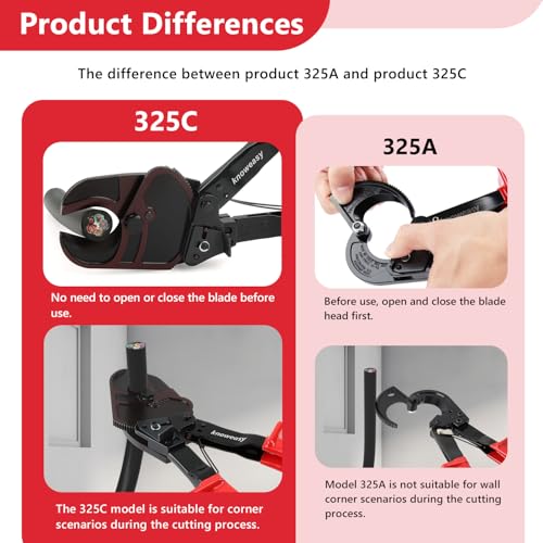 Image of Yangoutool Ratchet Cable Wire Cutter With Return Button - Heavy Duty Aluminum Copper Ratchet Cable Cutter - for Cutting Electrical Wire Up to 240mm Cutter Pliers