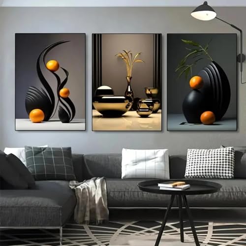 Impressions sur toile effet sculpture tridimensionnelle pour décoration de salon chic