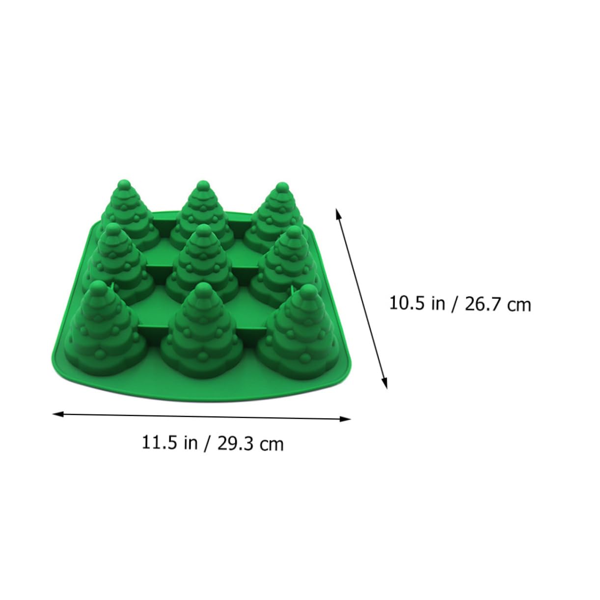 MAGICLULU 2 Pezzi Adorabile Stampo Per Biscotti A Forma Di Albero Di Natale Strumento Unico Per Modellare Il Cioccolato Stampo Da Forno Verde