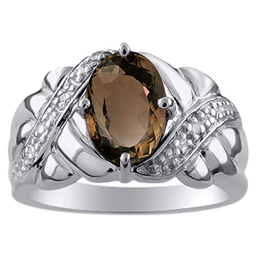 Bague en argent et quartz fumé pour sublimer vos mains au quotidien