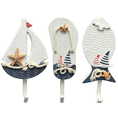 Aligle Tm Large Art Hook Wooden Nautical Coat Hat Clothes Towel Wall Hooks Hangers Hanging Decoration Wall Mounted Key… 51ynwit 0lL. SS400