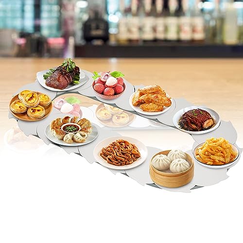 Plateau tournant tournant à 360° antidérapant pour partager la table de salle à manger sans effort