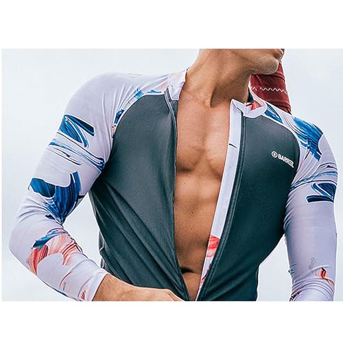 Letuwj Men's Rash Guard Sets Swimsuit Full Body Sun Protection Surfing Suit Wetsuit Long Sleeve Long Pants2
