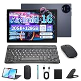 【2026新登場 Android16タブレット】IFEND タブレット PC 10インチ 1280*800 解像度 20GB+128GB+1TB拡張 8コCPU 8000mAh+Type-C充電 +5GWiFi+BT5.2+ Widevine L1対応 GPS+GMS認証 キーボード+マウス+保護ケース+タッチペン+フィルム付き アンドロイド タブレット 無線投影 児童守護 日本語説明書付属