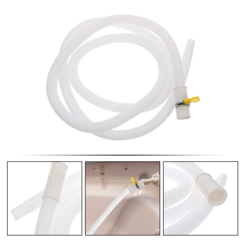 Gadpiparty Tubo De Drenaje De Aire Acondicionado Conector De Manguera De Drenaje De Ca A Prueba De Fugas Manguera De Drenaje De Ca Portátil Tubo Flexible De Repuesto con Abrazadera De