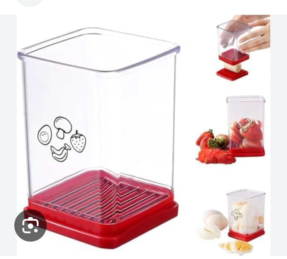 DqsWko Cup Slicer, Bread Slicer, Plastic Body, Stainless Steel Blade