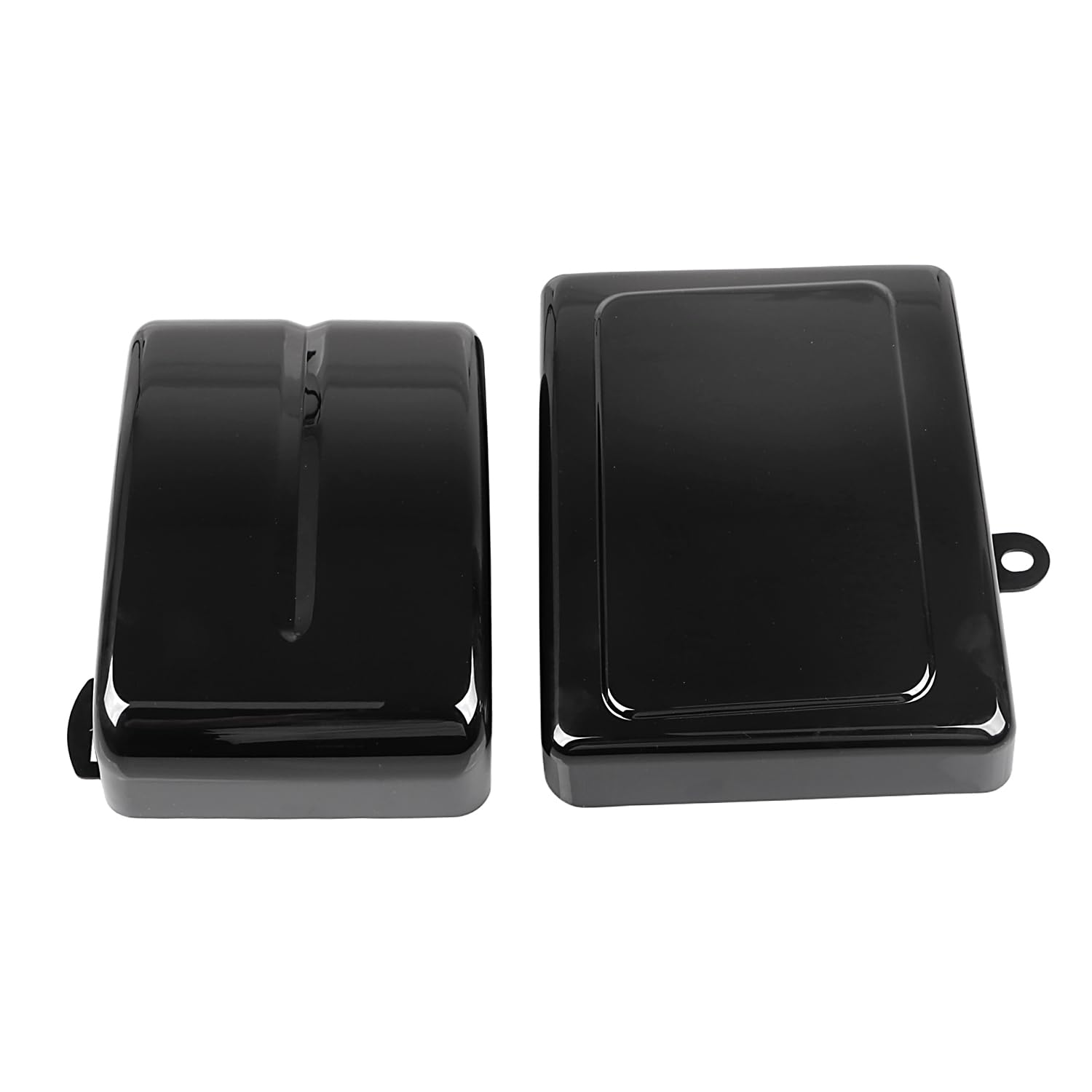 Pannello di copertura della batteria laterale nero Per Harley Dyna Fat Bob Street Bob Super Glide Wide Glide Switchback 2006-2017