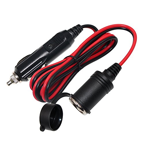 Image of SPARKING 6FT Car Cigarette Lighter Extension Cord - Male Plug to Female Socket 16AWG Heavy Duty Cable With LED Lights for Tire Pump, Air Compressor