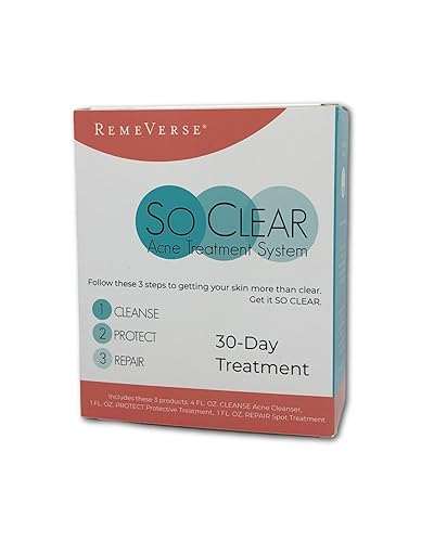 Miniatura 2 de RemeVerse So Clear - Sistema de tratamiento de acné de 3 pasos peróxido de benzoilo para limpiar proteger y reparar kit de 30 días