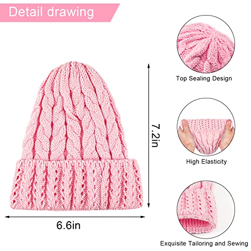 Hicdaw 2PCS Baby Winter Hat Toddler Newborn Hats Infant Beanie Hat Kids Warm Knitted Hat Cap for Girls Boys2