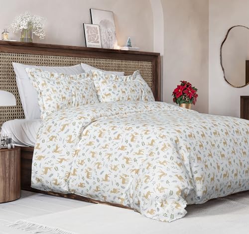 Image of CGK Unlimited Christmas Duvet Cover King Size - 104 x 90, Reindeer