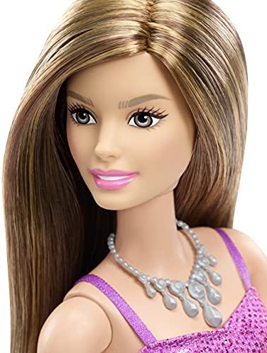 Muñeca Barbie Vestido Morado Glitz miniatura 2