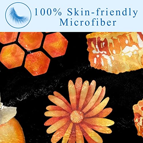 Couverture douce abeilles 150x100 cm en flanelle chaude pour lit et canapé - 4