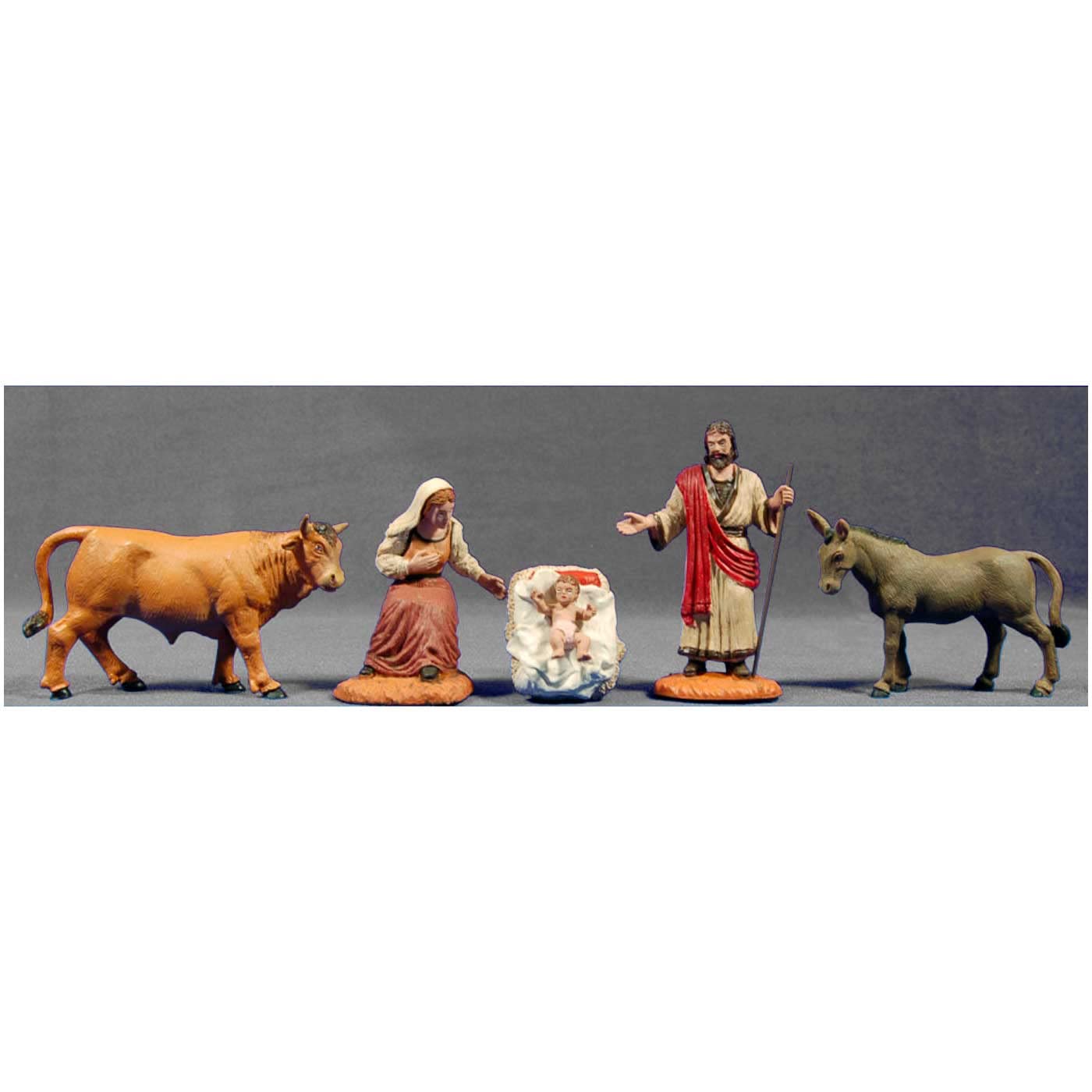 Acan Tradineur - Set di statuette della nascita presepe - Fabbricazione in durosina - Ideale per presepe natalizio, statuette decorative, nascita, presepe, Natale.