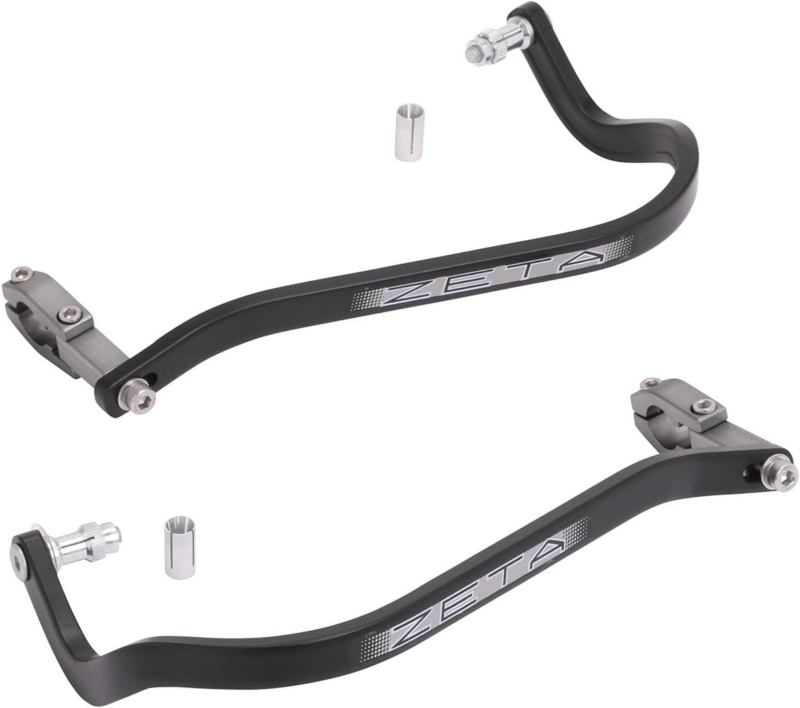 Zeta Drop Down Bend Aluminum Handguards (Pair) for 7/8" Handlebars Black