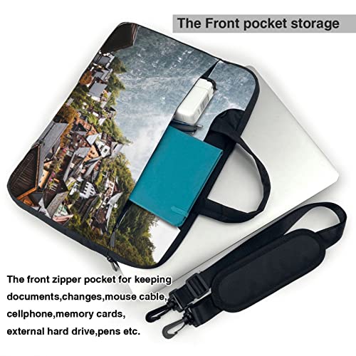 Bolso Vintage para Laptop con Estampado de Casas en Montañas miniatura 4