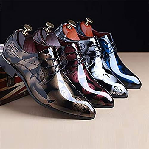 Chaussures homme pour mariage élégant en cuir à fleur - 5