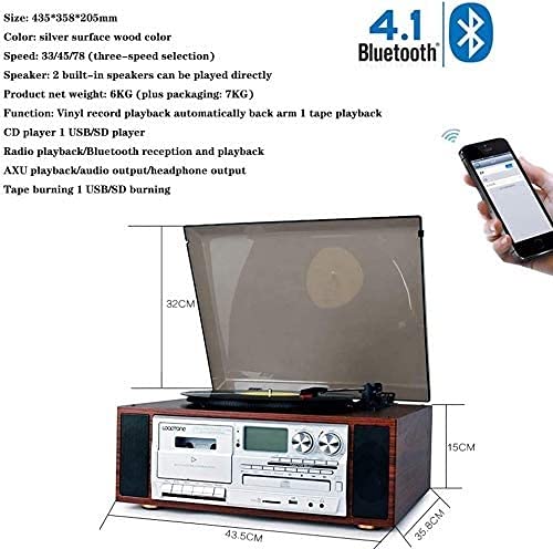 Tourne-Disque, Tourne-Disque Vinyle, décoration de Salon de Style européen Moderne, phonographe rétro à l’ancienne CD Bande Radio Bluetooth Audio - Les Beatles, Paul McCartney, John Lennon, RIngo Starr, George Harrison Tourne-Disque, Tourne-Disque Vinyle, décoration de Salon de Style européen Moderne, phonographe rétro à l'ancienne CD Bande Radio Bluetooth Audio – Image 6