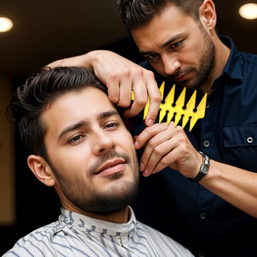 Peine de Dientes Anchos Doble Cara para Hombre Oro miniatura 5