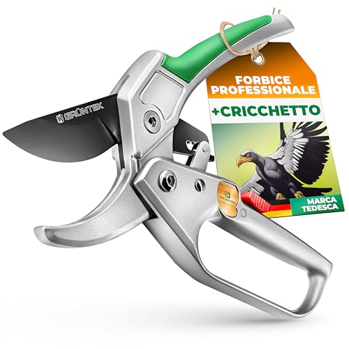 GRÜNTEK Forbici Cesoie da Potatura a Cricchetto Troncarami da Giardinaggio Professionale Condor 20...