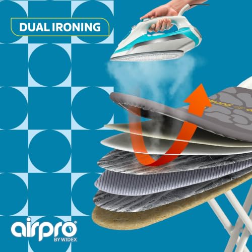 AIRPRO By Widex 6-lagiger Bügelbrettbezug für Dampfbügeleisen - Größe XL universal max 125x...