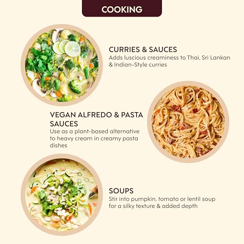 Lovearth Organic Coconut Cream 400ml - Dairy‑Free Cooking & Baking Cream, 100% Pure Coconut, Organic, Vegan, Keto‑Friendly, No Added Preservatives, BPA‑Free