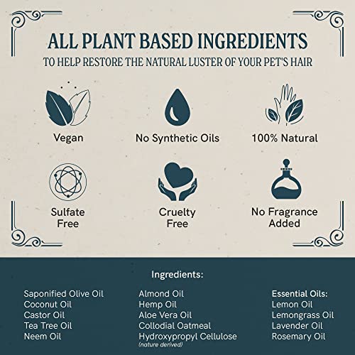 Image of J.R.LIGGETT'S Liquid Dog Shampoo for Sensitive Skin, Natural Canine Cleanser with Aloe Vera and Colloidal Oatmeal, Hypoallergenic Formula, Detergent-Free, 8.45 fl oz