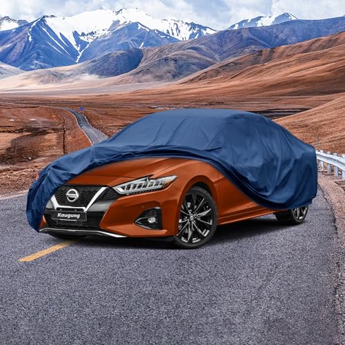 Image of Kaugung Heavy Duty Car Cover Custom Fit Nissan Maxima (1988-2025), Waterproof All Weather Resistant Outdoor Sun Rain Dust Snow Protection with Anti-Theft Lock.(USA