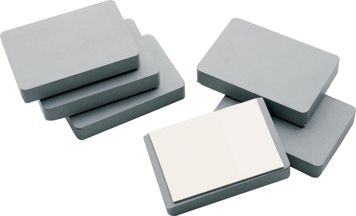 Legamaster Self-adhesive Magnetic Blocks, 53x78x13mm, Rubber Coating, Free P&P!