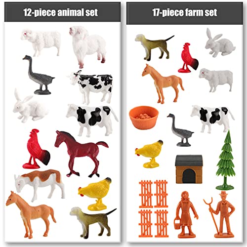 Uposao Bauernhoftiere Tierfiguren,16 Stück PVC Kunststoff Realistische Bauernhof Spielzeug Spielfigurenset Party Favors… – Bild 7