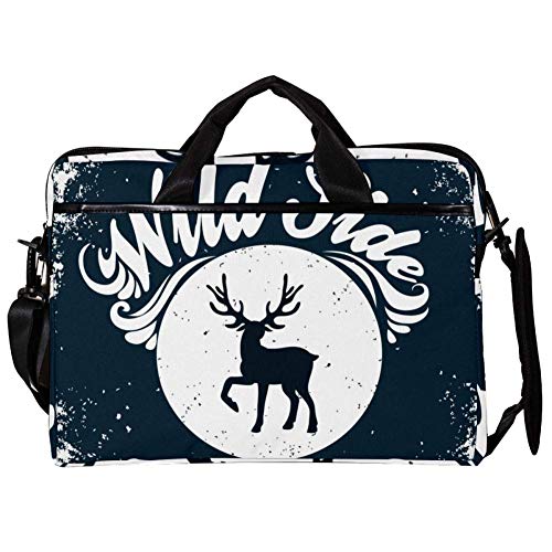 Bolso bandolera para portátil de 14 a 15 pulgadas Wild Deer maletín de hombro con diseño de ciervo