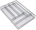 Sorbus Flatware Drawer Organizer, Cutlery Drawer Trays for Silverware, Serving Utensils, Multi-Purpose Storage for Kitchen, Office, Crafts, Bathroom Supplies, 6 Sections, Steel Mesh (Silver)