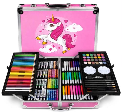 Image of Gotilo 145Pcs Kids Art Supplies Drawing & Painting Kit Carry Case
