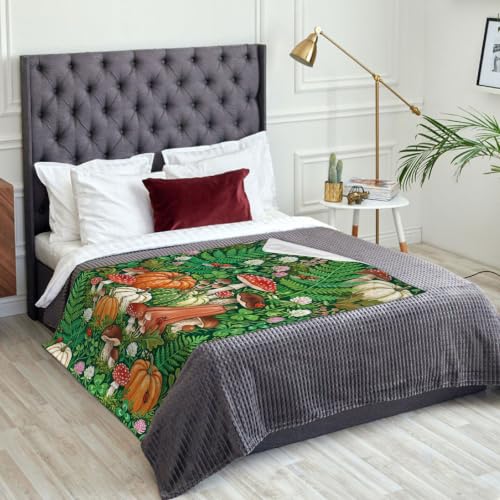 Couverture pelucheuse confortable et légère vert automne 152cm - 3