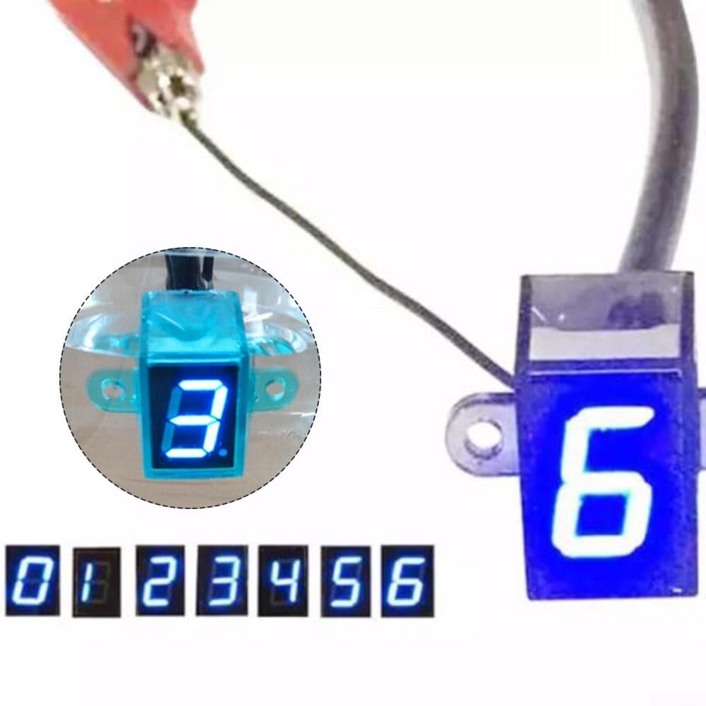 Zuverlässige LED-Motorrad-Ganganzeige, blaues Display für einfache Verfolgung