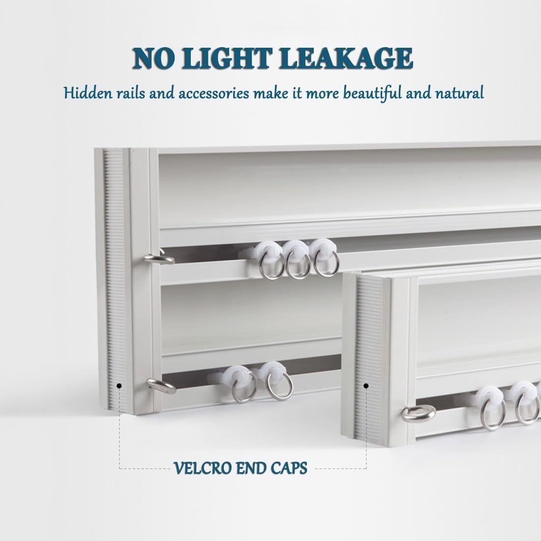 天井のカーテンレール、 バランス付き天井カーテンレール シングル＆ダブルレール 70～600cm リビングルーム 寝室用(Ceili