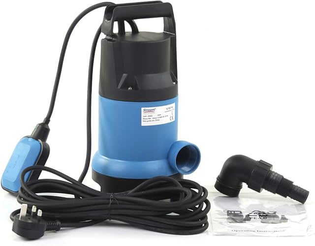 750W 12500L/H Portable Submersible Pump, Dirty/Clean Water Pump with Float Switch Hose Connector, Heavy Duty Water Pump for Pond, Garden, Swimming Pool