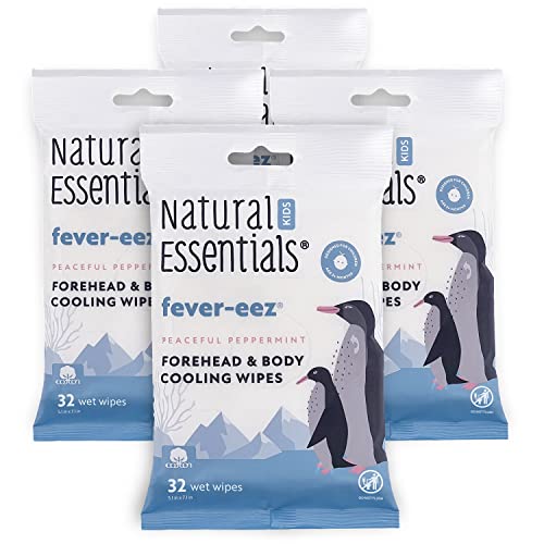 Natural Essentials Fever-Eez Baby Fever Relief For Kids, Soothing Forehead & Body Wipes For Babies, Provide Immediate Cooling Sensation During Fevers, High Body Temperatures And Hot Flashes #TOP6