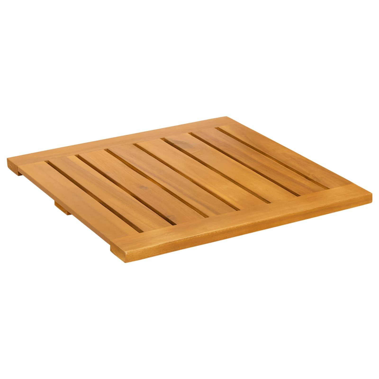 Juego de 2 alfombrillas de baño de madera, antideslizantes, diseño ventilado, lavables, compactas, para baño, ducha, aseo de invitados, modernas, bohemias