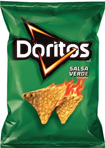 Frito Lay, Doritos, Tortilla Chips, 9.75oz Bag (Pack of 3) (Choose Flavors Below) (Salsa Verde)