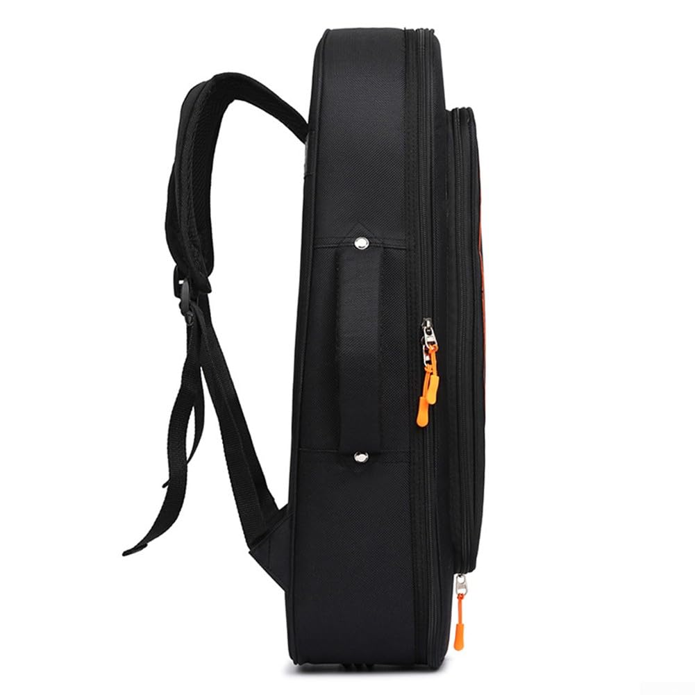 DAZZLEEX Portable Trumpet Bag, zaino impermeabile morbido custodia in ottone accessori strumenti con tracolla nera 57 x 17 x 13cm