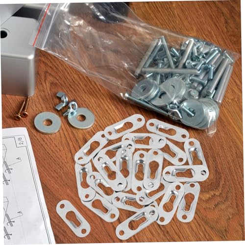 Image of 20Pcs Heavy Duty Metal Hooks for Picture Frames and Mirrors Convex Design Wall Mount Brackets with Screws Versatile Hanging Hardware for Home Organization