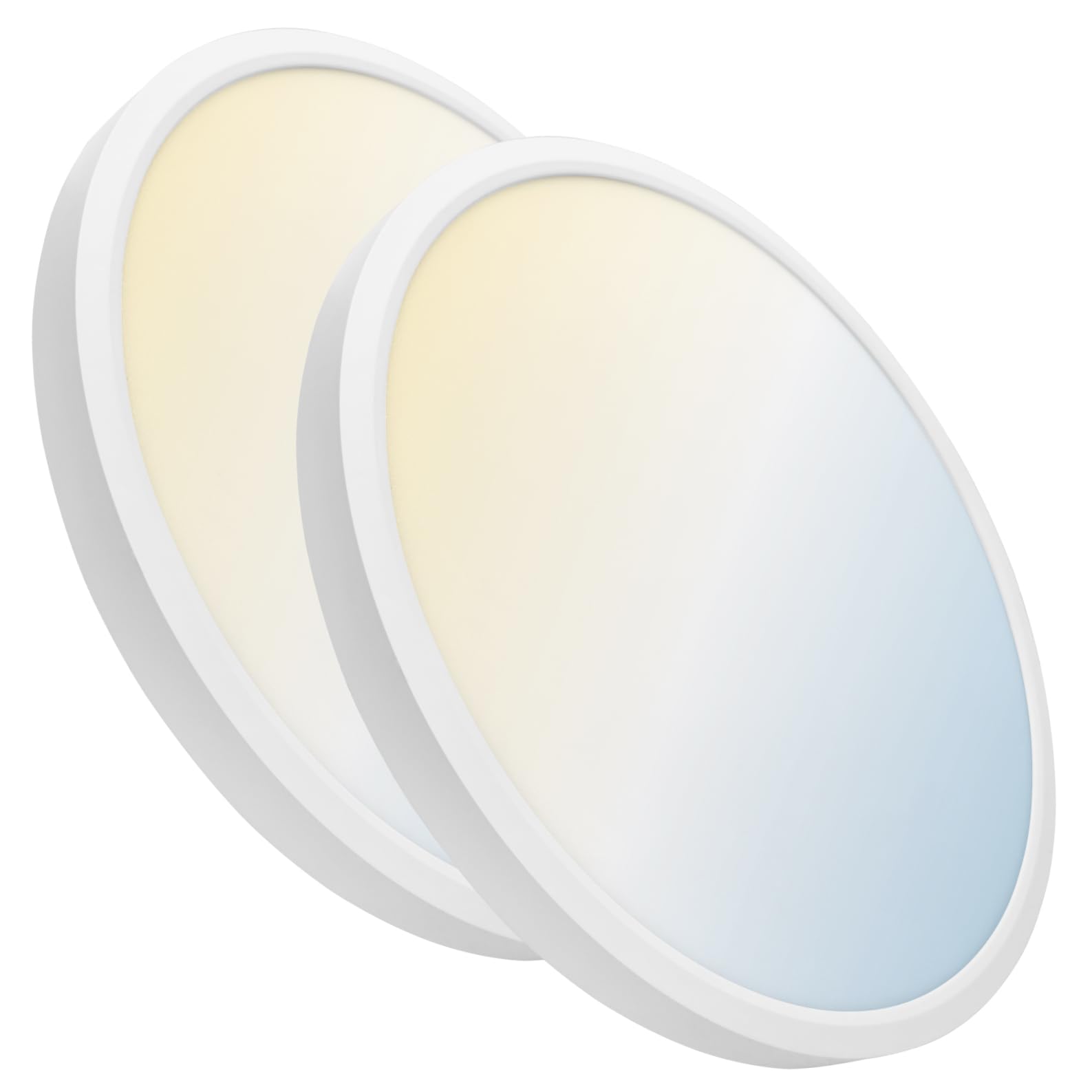 LED ATOMANT 2x Plafón LED Redondo Superficie 40cm 42W CCT 3000-6500K IP44 | 3050 Lumenes, Diametro 400mm