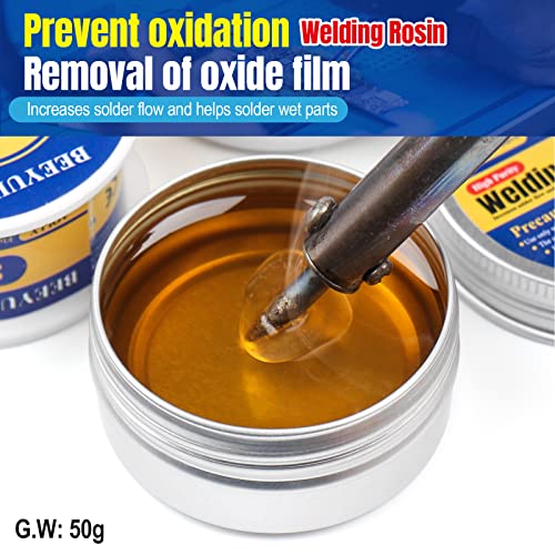 Beeyuihf US-I001-F1 Soldering Tip Cleaning Kit Rosin Paste Flux And Soldering Tip Cleaner And 2 Pcs Brass Cleaning Wire And 1 Pcs Holder And 5Pieces Sponge thumb #2